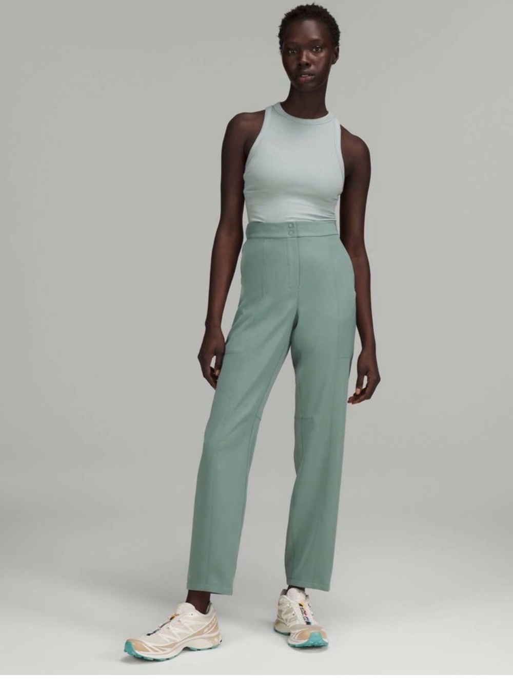 Lululemon Dynamic Days Pant Travel Woven Tidewater Teal Sz 27